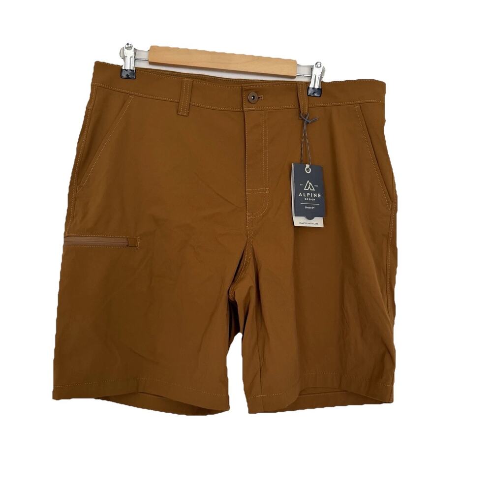 Alpine Design Shorts Men's Size 36 Trailhead Tech Bronzed Topaz Outdoor Hiking